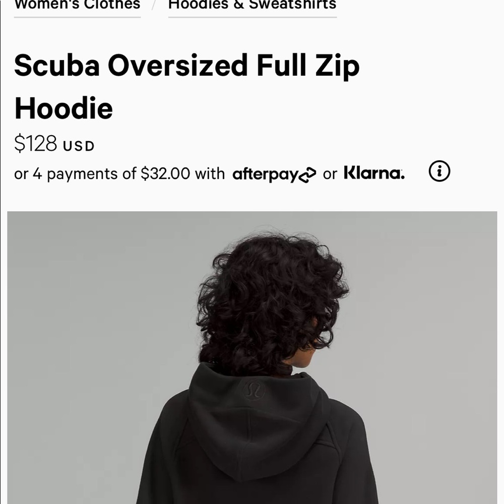 NWT lululemon oversized full zip scuba!!